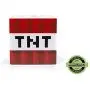 Minecraft TNT Block 6 Inch USB LED Night Light Cube - Decorative, Fun, Safe & Awesome Bedside Mood Lamp Toy for Baby, Kids, Teens & Adults - Best for Homes Bedroom, Living Room Or Even Office