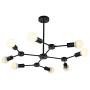 Semi Flush Mount Ceiling Light Black MELUCEE 8-Light Sputnik Chandelier Mid Century Modern Light Fixture for Dining Room Kitchen Living Room Foyer and Hallway