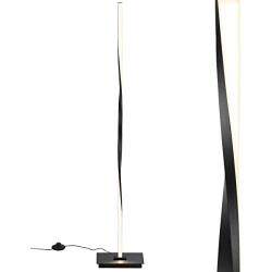 Tangkula Helix LED Floor Lamp for Living Rooms, 48 Inch Tall Bright Contemporary Standing Pole Light with Built-in Foot Switch, for Bedrooms & Offices (Black)