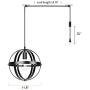 Farmhouse Industrial Chandelier Black Pendant Lighting Globe Hanging Lights for Kitchen Dining Room Bedroom Living Room Foyer (Plug-in (1-Light)) Farmhouse Industrial Chandelier Black Pendant Lighting Globe Hanging Lights for Kitchen Dining Room Bedroom Living Room Foyer (Plug-in (1-Light))