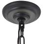 Elegant Lighting Rohan Collection 6 Light Chandelier in Matte Black Finish - 36''D x 19''H