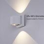Tubicen 10W LED Dimmable Sconces Wall Lighting, 3000K Modern Bright Wall Lights Up Down, Large Powerful Lighting Area, Indoor LED Wall Sconce Lights for Bedroom Living Room Bathroom, White