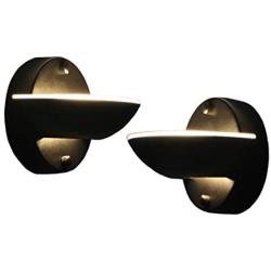 YIFONTIN LED Wall Lamp Sconces 7.5W 3000K Warm Light Dimmable Two-Piece Wall Lamp Set for Hallway Staircase Garage Bedroom Living Room, Matt Black.