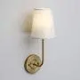 Pathson Rustic Wall Sconce with Fabric Shade, Modern Vintage Wall Mounted Lamp 1-Light Fixture Suitable for Bedroom Living Room, Antique Brass Finish 2-Pack (Antique)