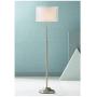 Roxie Modern Floor Lamp Brushed Steel Sheer and Linen Double Drum Shade for Living Room Reading Bedroom Office - Possini Euro Design