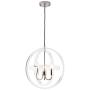 Contemporary Pendant Light Fixture 3-Light with Rotatable Acrylic Circles Modern Round Chandelier Adjustable Pendant Lights for Kitchen, Dining Room, Living Room, Entryway, Farmhouse Nickel Finish