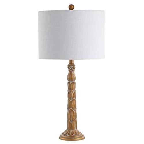 JONATHAN Y JYL3032A Blanche 28.7'' Resin LED Lamp Traditional,Classic for Bedroom, Living Room, Office, College Dorm, Coffee Table, Bookcase, Antique Gold