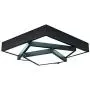 Modern Black Ceiling Lighting Fixture, 30W Flush Mount Black 6500K (Cool White) Square Classic Modern Metal LED Square Ceiling Lamp for Living Room Kitchen Dining Room