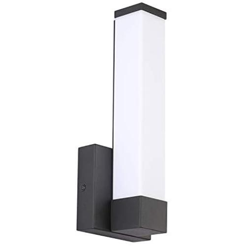 LED Wall Lamps, 7Degobii Modern Black Wall Sconces Lighting Indoor Wall Lights Fixtures 12inch Height 6W 4000K