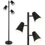 Tree Led Floor Lamp for Mid Century, Modern, Contemporary and Industrial Decor, Bright Reading,3 Way Standing Floor Lamp with 3 Adjustable Metal Shades for Living Room & Bedroom, Black