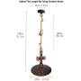 Rustic Industrial Steampunk Water Pipe Pendant Light, 12'' Hemp Rope Retro Metal Shade Pendant Lighting, Farmhouse Barn Ceiling Hanging Chandelier Pendant Light Fixture for Kitchen Dining Room Bar