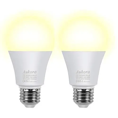 Motion Sensor Light Bulbs, Aukora 12W (100-Watt Equivalent) E26 Motion Activated Dusk to Dawn Security Light Bulb Outdoor/Indoor for Front Door Porch Garage Basement Hallway Closet(Warm White 2 Pack) Motion Sensor Light Bulbs, Aukora 12W (100-Watt Equivalent) E26 Motion Activated Dusk to Dawn Security Light Bulb Outdoor/Indoor for Front Door Porch Garage Basement Hallway Closet(Warm White 2 Pack)