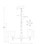 Doraimi Lighting Classic Industrial 5 Light Contemporary K9 Crystal Chandeliers Brushed Nickel Modern Light for Dining Room Living Room Corridor
