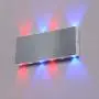 LIGHTESS Modern Wall Sconce with Remote, Dimmable Wall Lamps Color Changing, 24W RGB Indoor Wall Lighting, Silver Brushed Hardwired Wall Lamp for Bedroom Hallway Home Theater