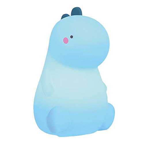 Baby Dinosaur Night Light, Cute Color Changing Nursery Night Light with Touch Sensor,USB Rechargeable LED Bedside Nursery Lamp for Kids Baby Toddler Girls’ Rooms Christmas Gifts