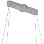 Minimalist LED Chandelier Modern Oval Pendant Light Metal Hanging Ceiling Light Fixture Adjustable Chain Hanging Lamp for Dining Living Rooms Kitchen Silver