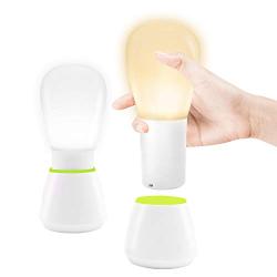 SecurityMan Baby Night Light for Kids, Use as Portable Table Nursery Lamp or as Bedside Flashlight - Adjustable Warm White/Cool White, 2 Level Brightness Control, Quick Touch On/Off