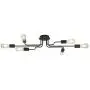 6 Lights Semi Flush Mount Ceiling Light Modern Metal Art Sputnik Chandelier Lighting Black Industrial Vintage Kitchen Light Fixtures for Dining Room Kitchen Room Bed Room by VINLUZ
