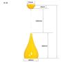 Art Deco Pendant Light E26/27 Base Pendant Light Shade Lamp Fixture Modern Ceiling Hanging Light Dining Room Light Black Metal Pendant Lamp Shades (60W, Lemon Yellow)