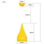 Art Deco Pendant Light E26/27 Base Pendant Light Shade Lamp Fixture Modern Ceiling Hanging Light Dining Room Light Black Metal Pendant Lamp Shades (60W, Lemon Yellow)