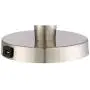 Geoff Modern Table Lamps Set of 2 with Hotel Style USB Charging Port Brushed Steel White Drum Shade for Living Room Family Bedroom - 360 Lighting