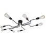 Bowrain 8 Lights Ceiling Light Fixture Industrial Vintage Creative Retro Black Metal Semi Flush Mount Ceiling Lamp for Dining Room Living Room Kitchen Lighting Bowrain 8 Lights Ceiling Light Fixture Industrial Vintage Creative Retro Black Metal Semi Flush Mount Ceiling Lamp for Dining Room Living Room Kitchen Lighting