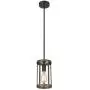 Eapudun Farmhouse Pendant Light, 1-Light Metal Wire Cage Hanging Lantern, Matte Black and Wood Finish, PDA1141-FBDT Eapudun Farmhouse Pendant Light, 1-Light Metal Wire Cage Hanging Lantern, Matte Black and Wood Finish, PDA1141-FBDT