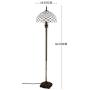 Tiffany Floor Lamp W16H64 Inch Tall Amber Stained Glass Crystal Pear Bead Lampshade S005 WERFACTORY LAMPS Lover Gifts Antique Style Standing Read Lighting Base Living Room Bedroom Bedside Coffee Table