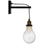 LITFAD Industrial Retro Wall Light Fixtures Simple Edison Bulb Style 1 Light Indoor Hallway LED Wall Sconce in Black for Bedroom Dining Room Cafe LITFAD Industrial Retro Wall Light Fixtures Simple Edison Bulb Style 1 Light Indoor Hallway LED Wall Sconce in Black for Bedroom Dining Room Cafe