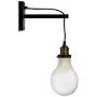 LITFAD Industrial Retro Wall Light Fixtures Simple Edison Bulb Style 1 Light Indoor Hallway LED Wall Sconce in Black for Bedroom Dining Room Cafe
