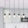 LUVISI 5 Lights Mason Jar Pendant Light,Industrial Farmhouse Kitchen Island Chandelier Hanging Lamp for Kitchen Island Dining Room Living Room Cafe Pub