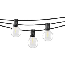 Mr Beams 1W G40 Globe Bulb LED Weatherproof Indoor/Outdoor String Lights, 25 feet, Black