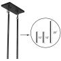 LALUZ Farmhouse Chandelier, 5-Light Kitchen Island Lighting with Clear Glass, Wood and Black Finish, 32 Inches LALUZ Farmhouse Chandelier, 5-Light Kitchen Island Lighting with Clear Glass, Wood and Black Finish, 32 Inches