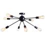 PUMING Sputnik Chandeliers 8 Lights Industrial Ceiling Light Fixture Flush Mount Ceiling Lamps for Kitchen Bedroom Dining Room Hallway, Black