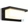 Outdoor Wall Lights Motion Sensor 18W, LIGHTESS Dusk to Down Exterior Wall Sconces Black IP65 Waterproof Porch Lights Square, Warm White, OT756P