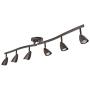 Globe Electric 59376 Grayson 6-Light Adjustable S-Shape Track Lighting, Bronze Color, Oil Rubbed Finish, Bulbs Included Globe Electric 59376 Grayson 6-Light Adjustable S-Shape Track Lighting, Bronze Color, Oil Rubbed Finish, Bulbs Included