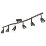 Globe Electric 59376 Grayson 6-Light Adjustable S-Shape Track Lighting, Bronze Color, Oil Rubbed Finish, Bulbs Included