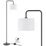 Innqoo LED Floor Lamp with Hanging Lamp Shade, Modern Standing Lamp with Foot Switch, Simple Basic Floor Lamp for Living Room, Bedroom(Without Bulb)