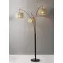 Adesso 4238-26 Trinity Arc Floor Lamp Antique Bronze FinisH, Beige Burlap Lamp. Home Decor Lamps and Light Fixtures, 82'',3 Arm Adesso 4238-26 Trinity Arc Floor Lamp Antique Bronze FinisH, Beige Burlap Lamp. Home Decor Lamps and Light Fixtures, 82'',3 Arm