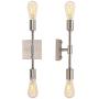 2 Pack Burshed Nickel Industrial Metal Wall Mount Lamp, Mirror Front Wall Decor Light Fixture Modern Minimalist Style for Kitchen Bedroom Mirror Cabinet Dressing Table