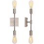 2 Pack Burshed Nickel Industrial Metal Wall Mount Lamp, Mirror Front Wall Decor Light Fixture Modern Minimalist Style for Kitchen Bedroom Mirror Cabinet Dressing Table