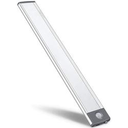 LED Motion Sensor Cabinet Light,Under Counter Closet Lighting, Wireless USB Rechargeable Kitchen Night Lights,54-LED Battery Powered Operated Light,Uniform Light for Wardrobe,Closets,Cabinet,Cupboard