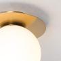 Industrial Flush Mount Ceiling Light E26 Glass Globe Fixture Lights Farmhouse Brushed Brass Ceiling Lamp for Dining Room Bed Room Copper Cream