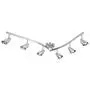 NOMA Track Lighting | Foldable & Adjustable Ceiling Light Fixture | Perfect for Kitchen, Hallway, Living Room, and Bathroom | Brushed Steel, 6-Light