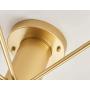 APBEAMLighting Gold Sputnik Chandelier Modern Pendant Lighting Flush Mount Ceiling Light Fixture Dimmable for Living Room Kitchen Dining Room 6 Lights