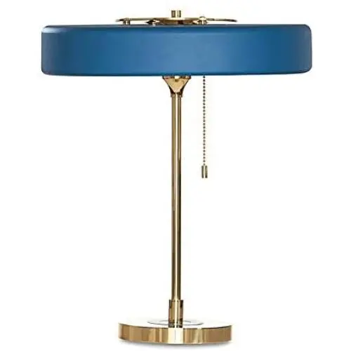 CCSUN LED Round Bedroom Table lamp, Modern Creative Indoor Blue Desk lamp G9 3-Lights Desk Light Aluminum for Bedside Reading Living Room Office-Blue