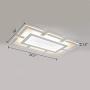 LITFAD Rectangular LED Flush Light Minimalist Acrylic Ultrathin Ceiling Lamp, Modern Pandent Light for Dinning Room Bedroom Living Room - 23.5'' Length, Warm Light