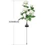 New Material Outdoor Realistic Solar Powered Rose Lights Flower Stake, for Garden Patio Yard Pathway Decoration, White New Material Outdoor Realistic Solar Powered Rose Lights Flower Stake, for Garden Patio Yard Pathway Decoration, White