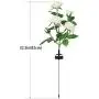 New Material Outdoor Realistic Solar Powered Rose Lights Flower Stake, for Garden Patio Yard Pathway Decoration, White