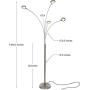 Brightech Orion 5 - Super Bright, Modern LED Arc Lamp - 5 Adjustable Arms & Light Heads Arch Over The Couch - Standing Tree Lamp for Living Rooms - Hanging Lighting - Satin Nickel (Silver)